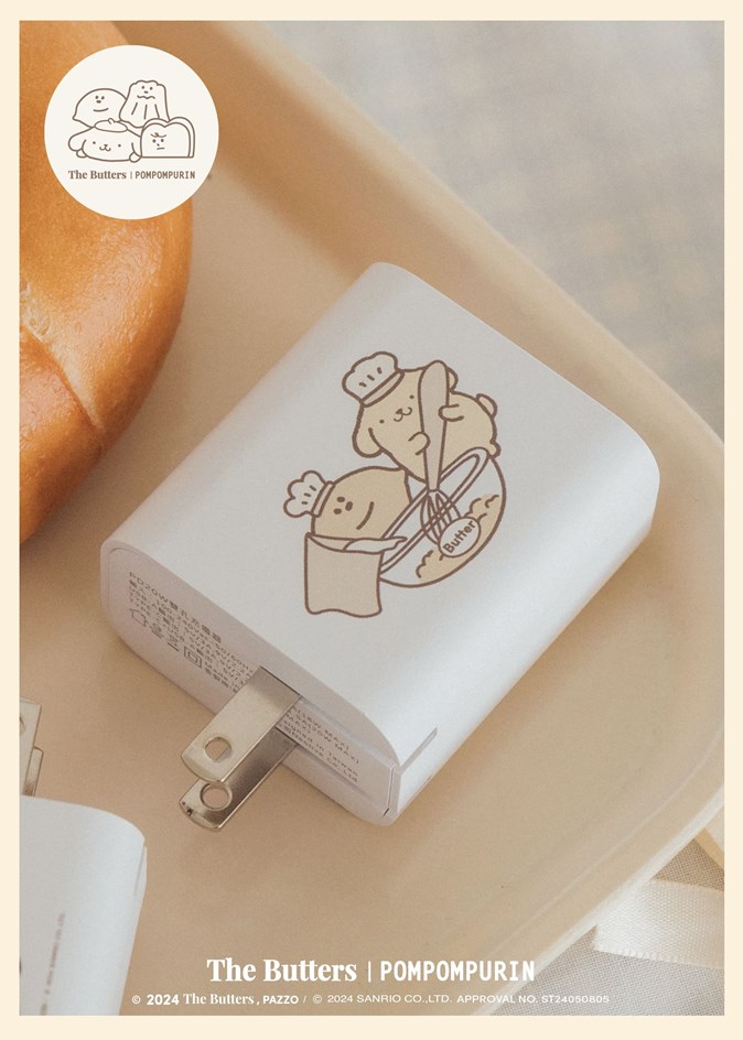 【TOYSELECT】奶油家族x布丁狗 麵包烘焙USB3.0+PD20W雙孔充電器源