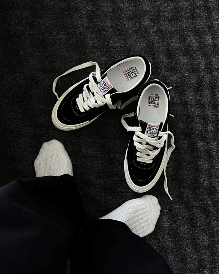Vision Street Wear FLAT-TOP 復古街頭滑板鞋 黑