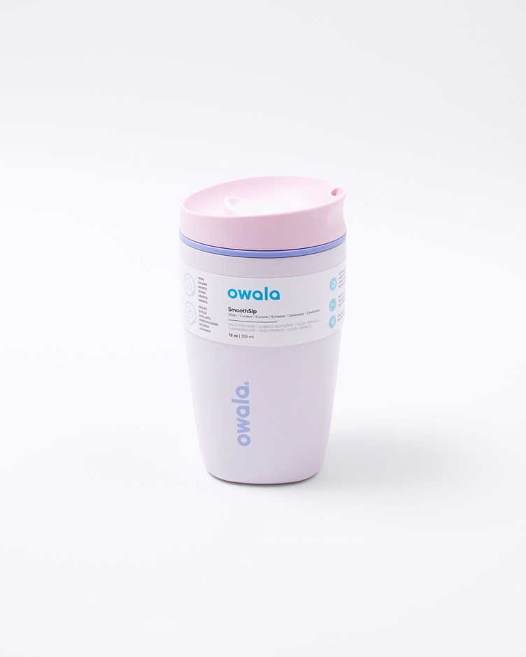 Owala SmoothSip Slider 不鏽鋼咖啡杯 360ml (糖果粉)