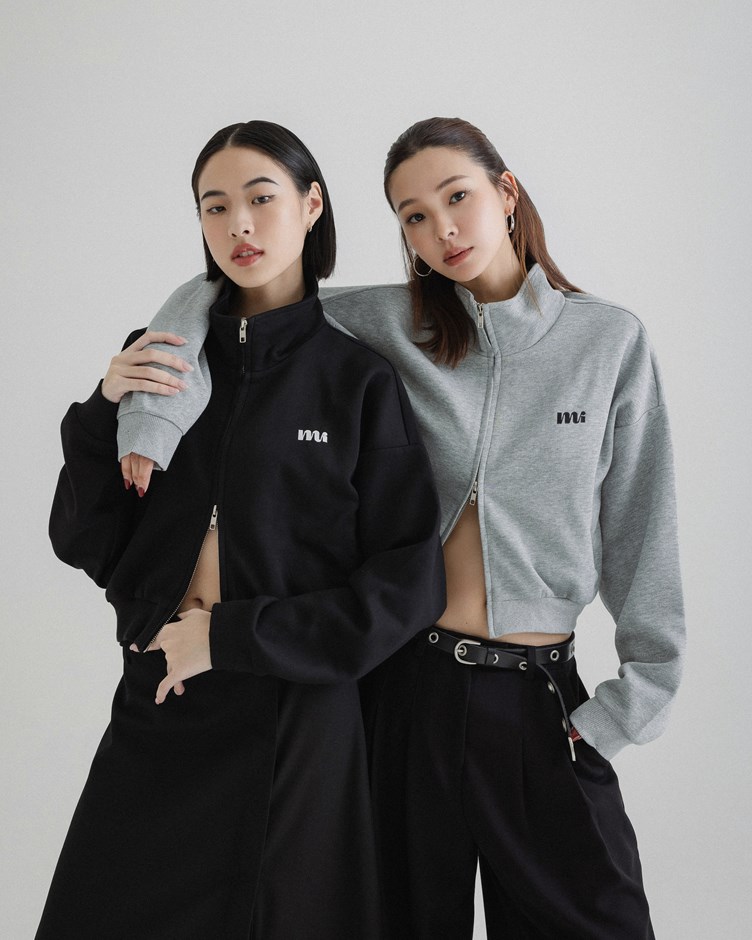 mi立領雙拉鍊外套