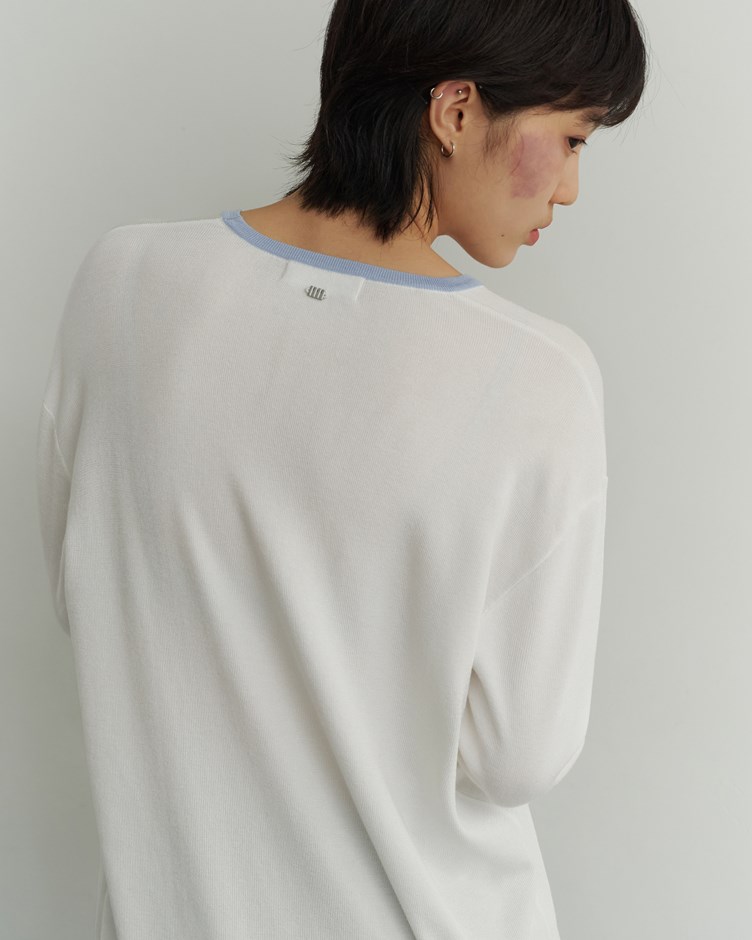 抗UV配色針織上衣