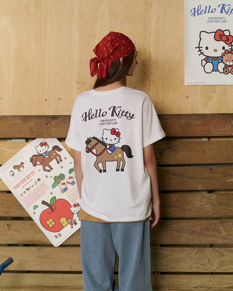 HELLO KITTY騎馬印花TEE