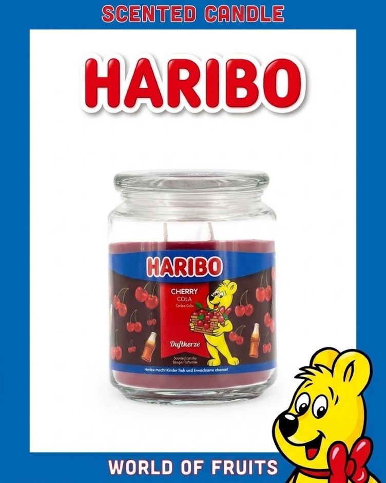 HARIBO CANDLE 小熊軟糖蠟燭 - 櫻桃可樂 Cherry Cola (大)