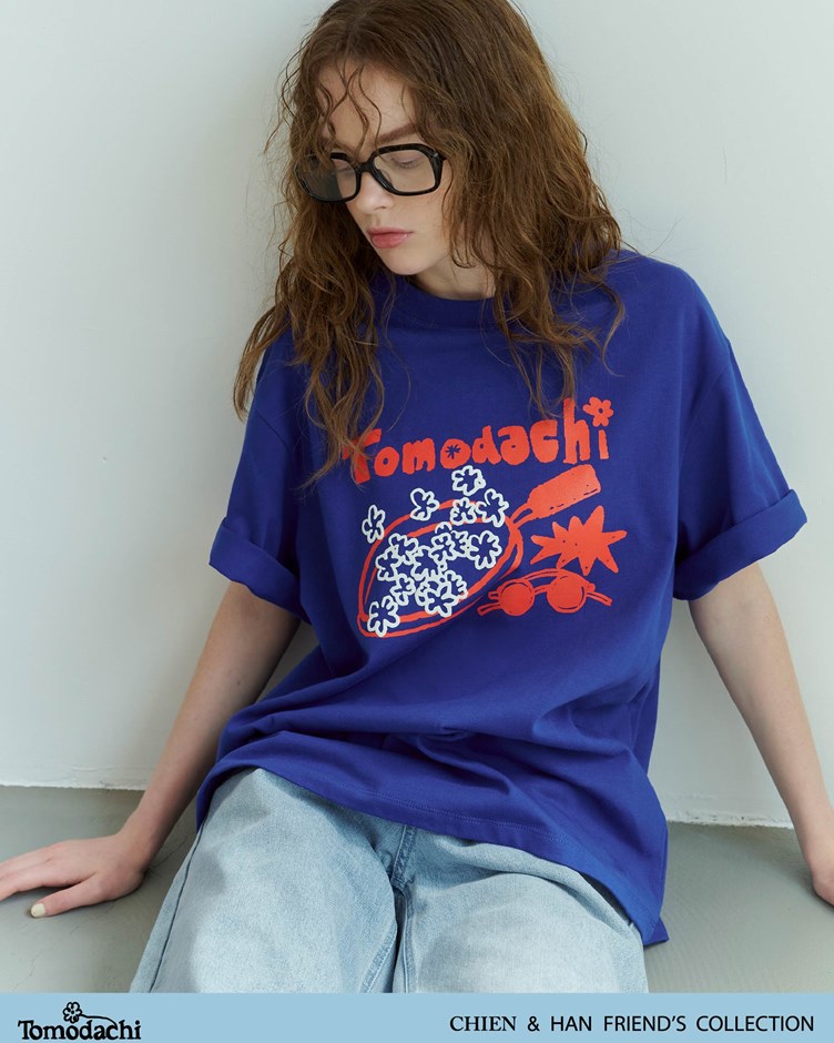 Tomodachi爆米花厚磅泡泡感印花TEE(unisex)(阿翰聯名款)
