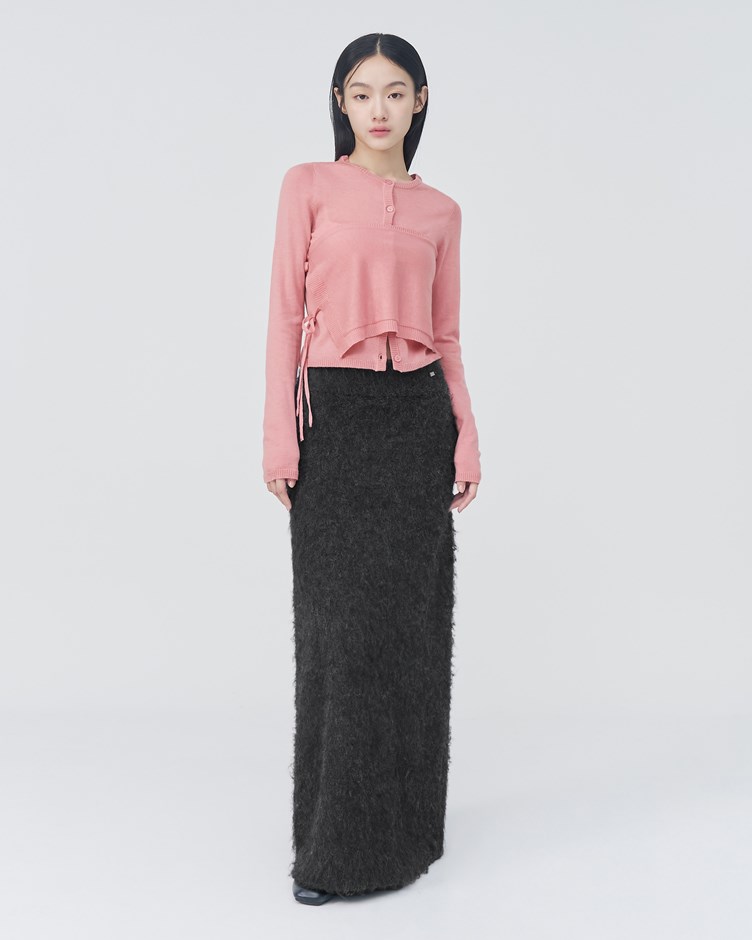 馬海毛針織長裙