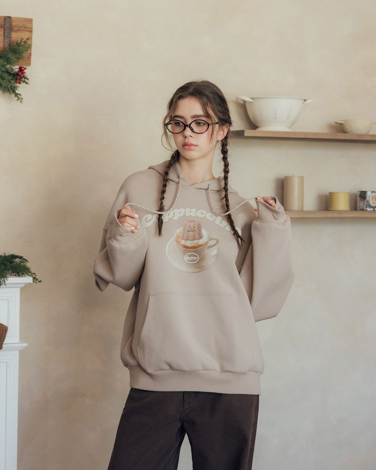 可露露卡布奇諾印花帽TEE