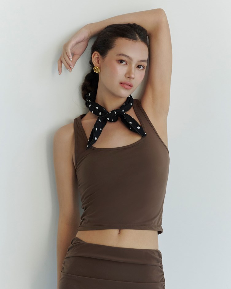 【MIT】雪肌絨 – 超沁涼寬肩帶遮副乳方領Bra Top