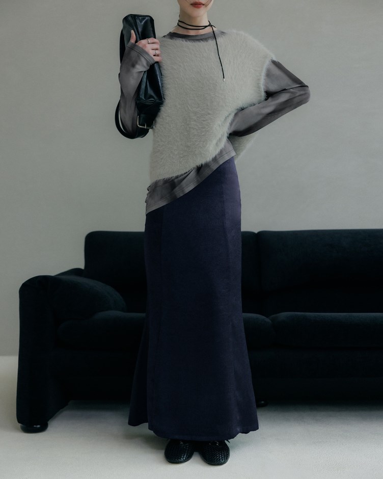 細緻光澤紋理魚尾裙