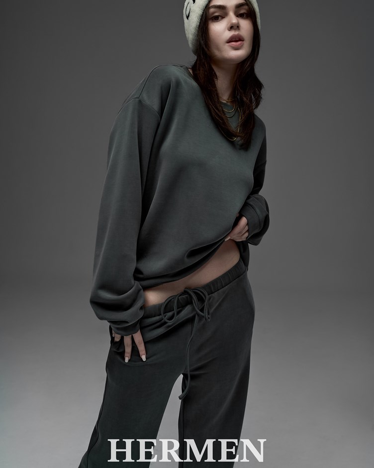 雲朵經典雙層休閒寬版衛衣