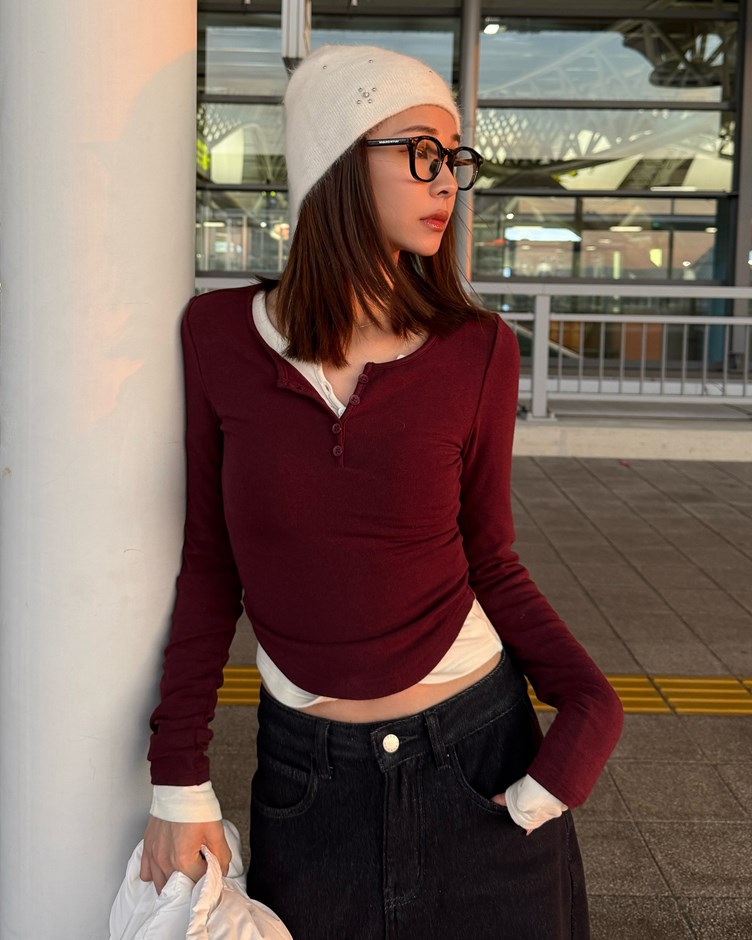 慕斯羊毛排扣上衣