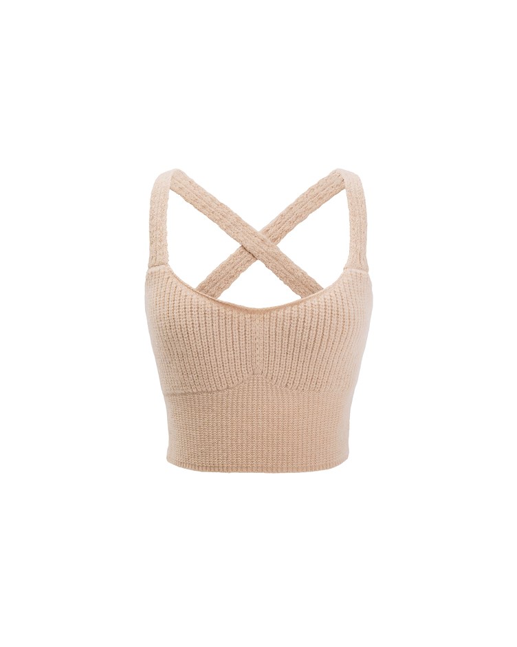 cross-back knitted top