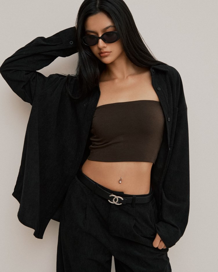 鬆弛感燈芯絨襯衫外套