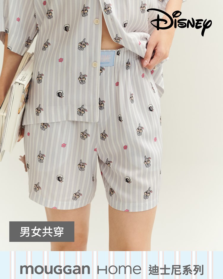 DISNEY系列中性條紋短褲
