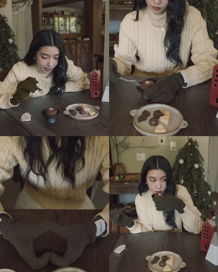 花瓣邊麻花針織外套