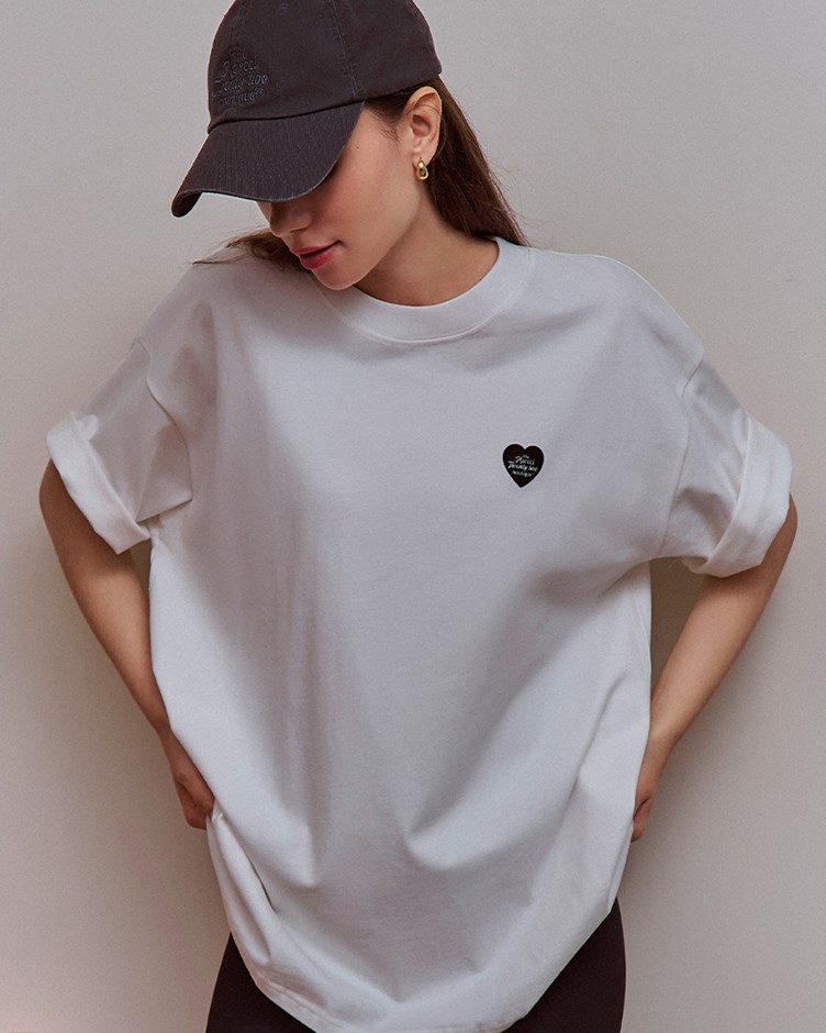 愛心logo經典磨毛感短Tee(22)Unisex