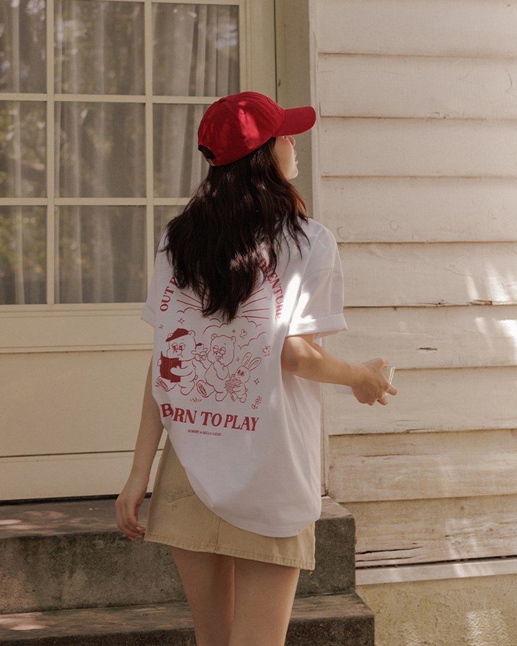 (預購預計2週內出貨)Bobby&Bella冒險印刷oversized TEE