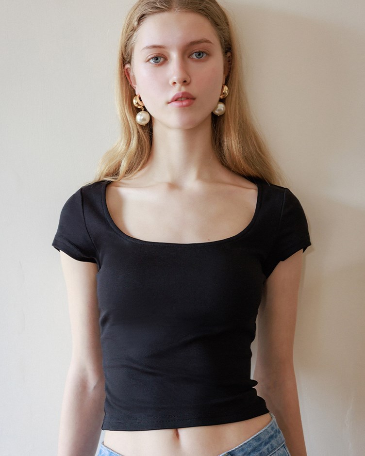 方圓領彈力BraTop