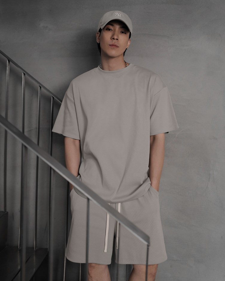 仿舊羅紋寬鬆短袖(UNISEX)