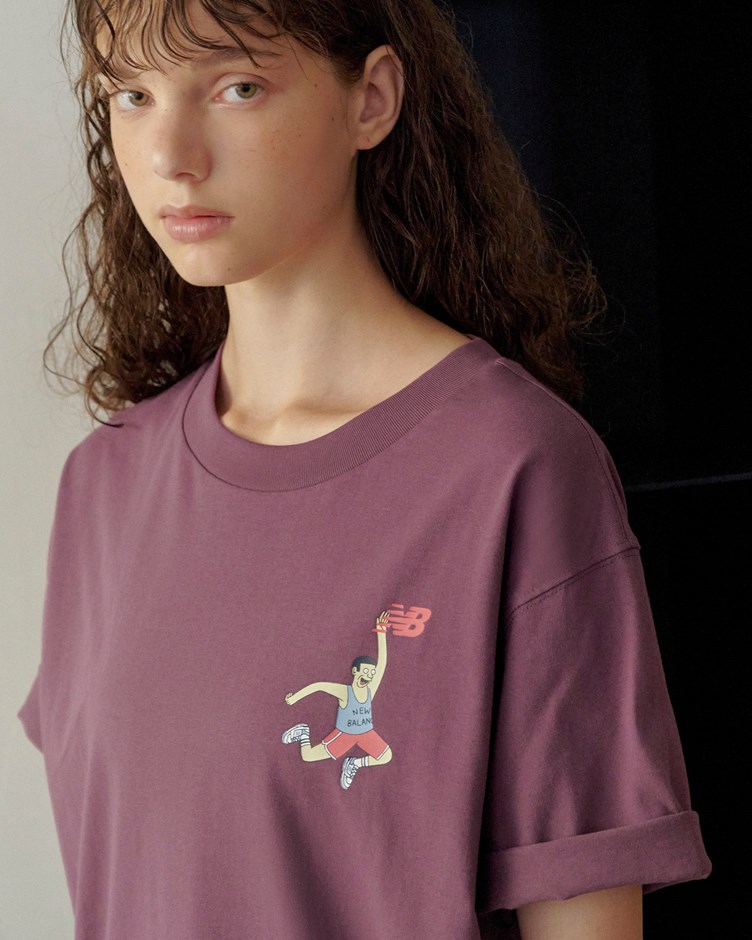 NEW BALANCE 籃球飛人印花TEE