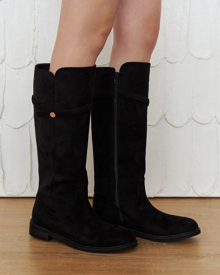 百搭麂皮騎士長靴(版型偏小)