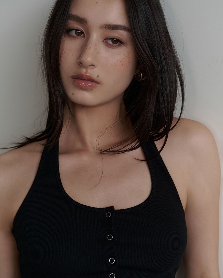 MIT美背繞脖羅紋壓釦背心