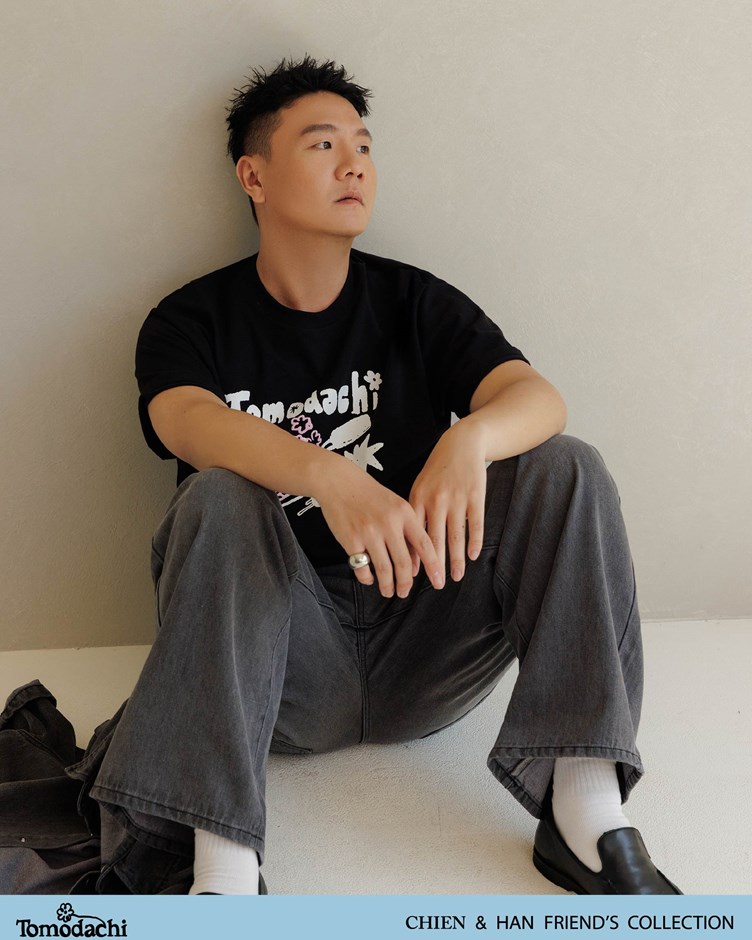 Tomodachi爆米花厚磅泡泡感印花TEE(unisex)(阿翰聯名款)