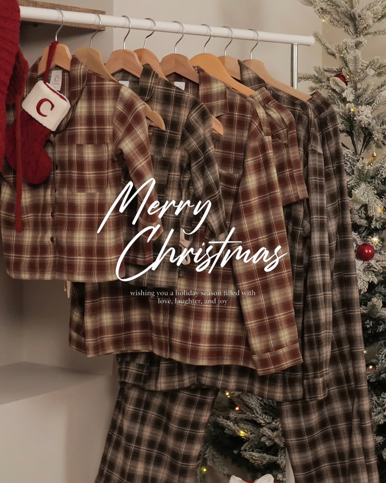 居家格紋短褲套裝