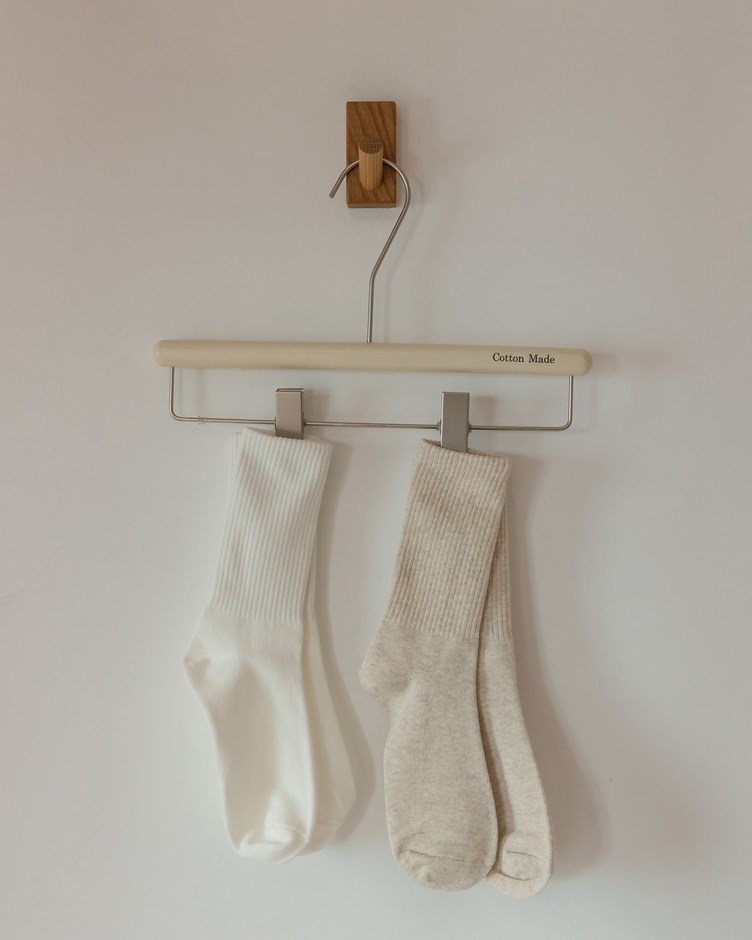 韓國羅紋中筒襪(三色一組)