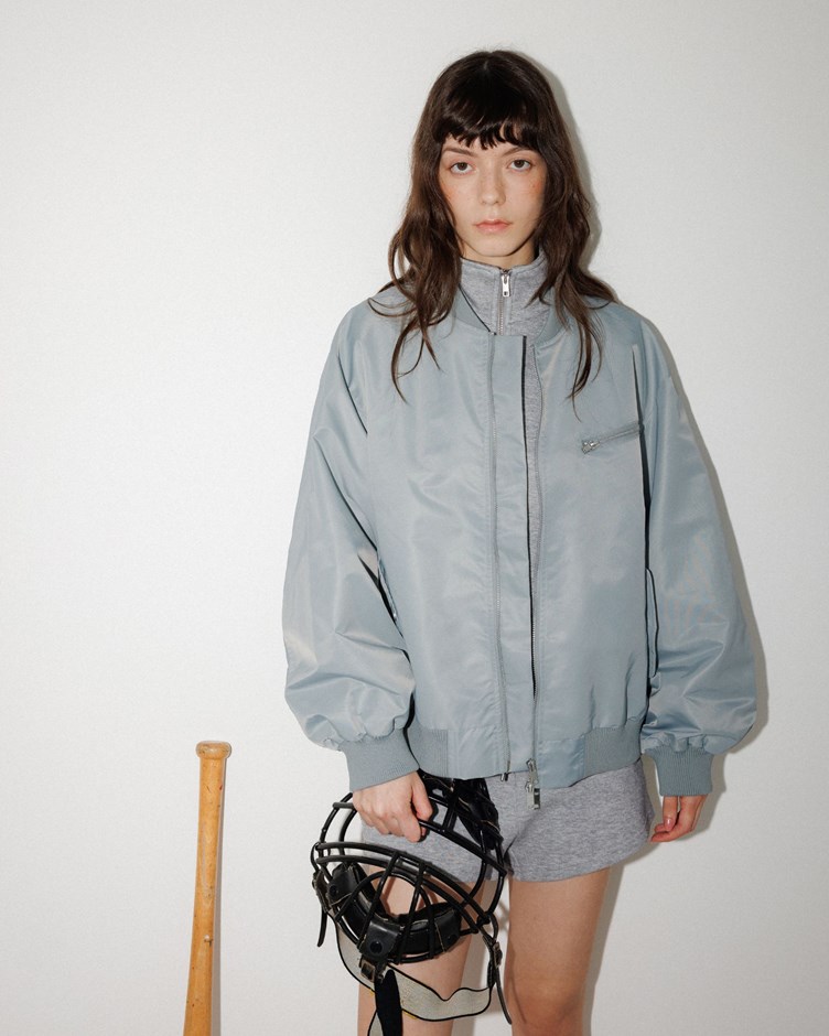 防潑水澎袖寬鬆夾克外套