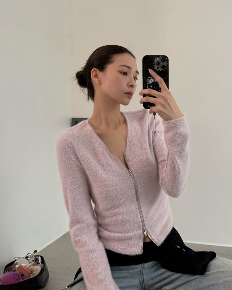 微霧毛感親膚拉鍊上衣