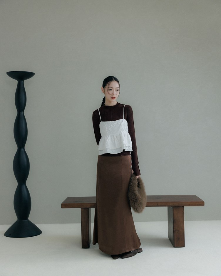 細緻光澤紋理魚尾裙