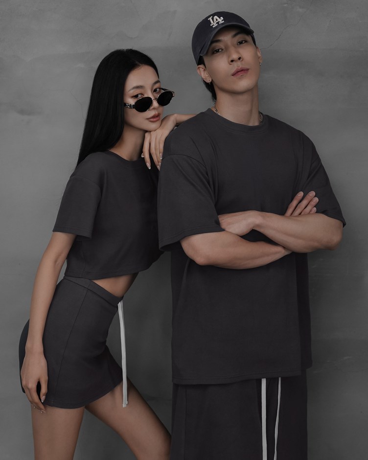 仿舊羅紋短版TEE