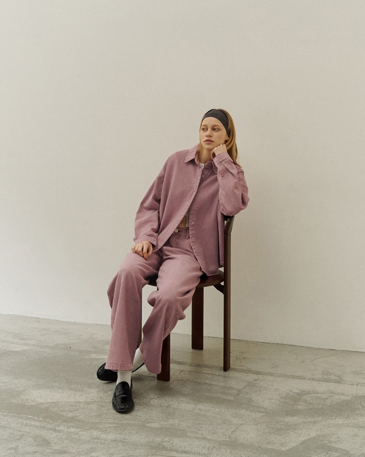 水洗霧感斜紋牛仔襯衫