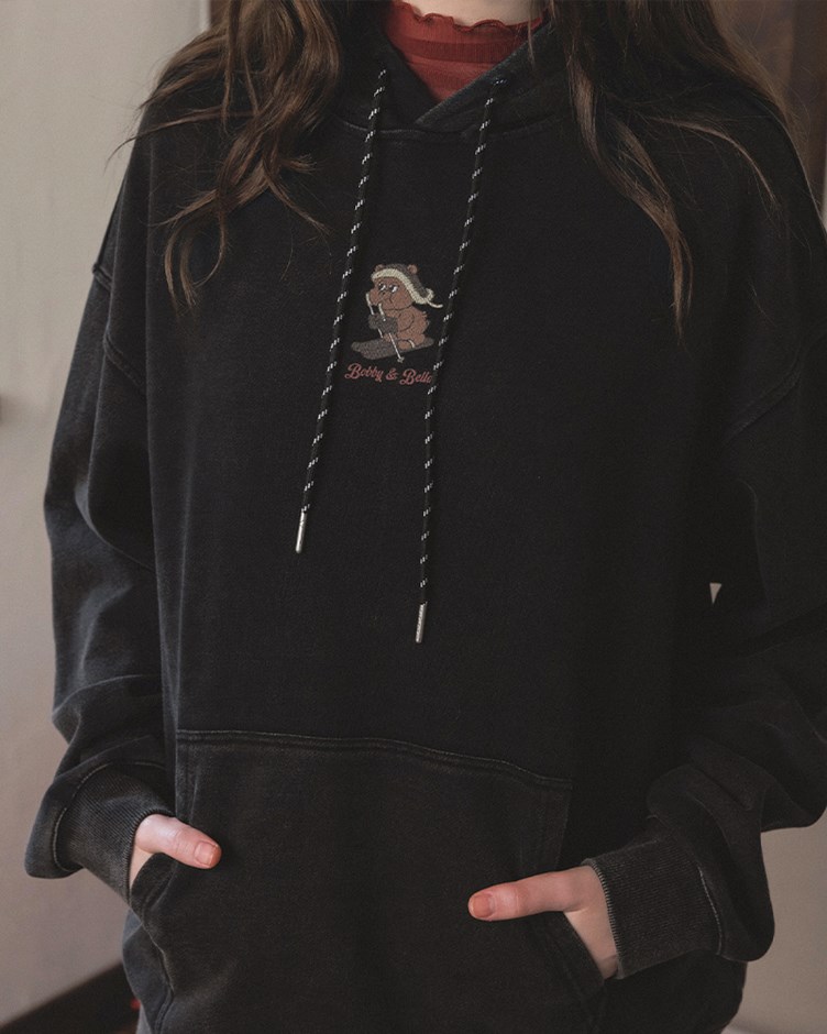 Bobby&Bella水洗滑雪熊熊帽TEE