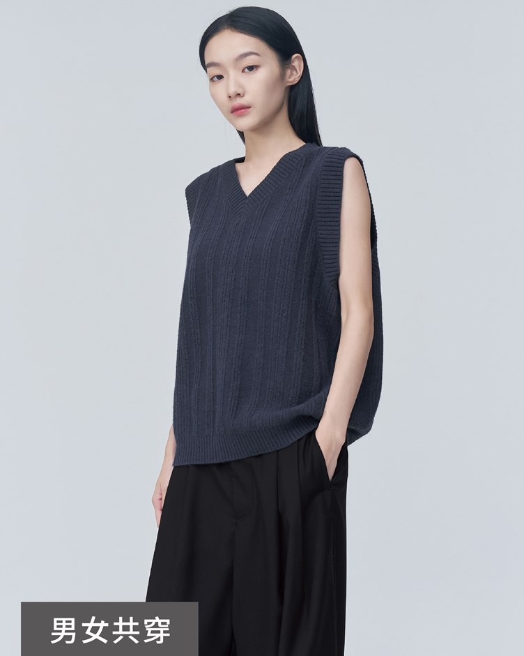 中性織紋針織背心