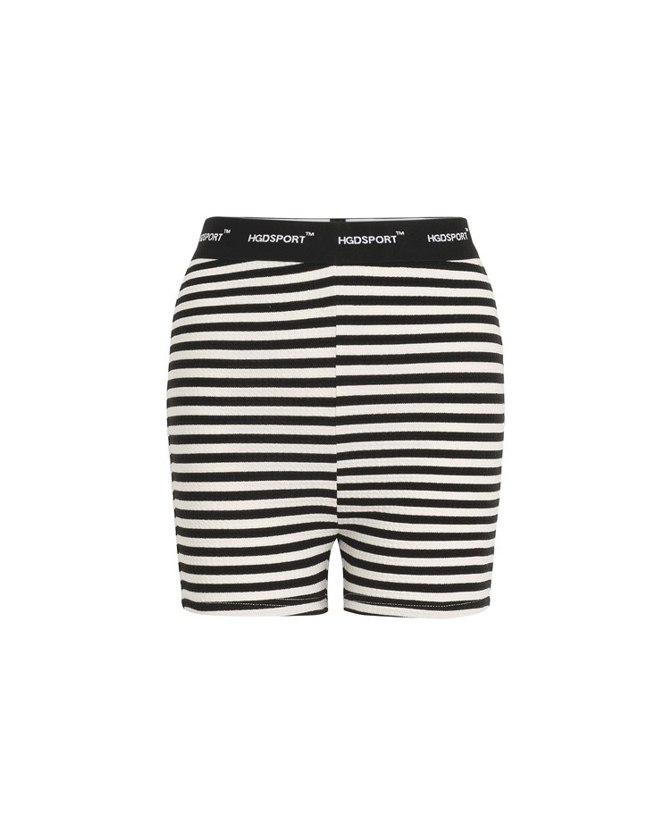 stripe casual elasticity pants