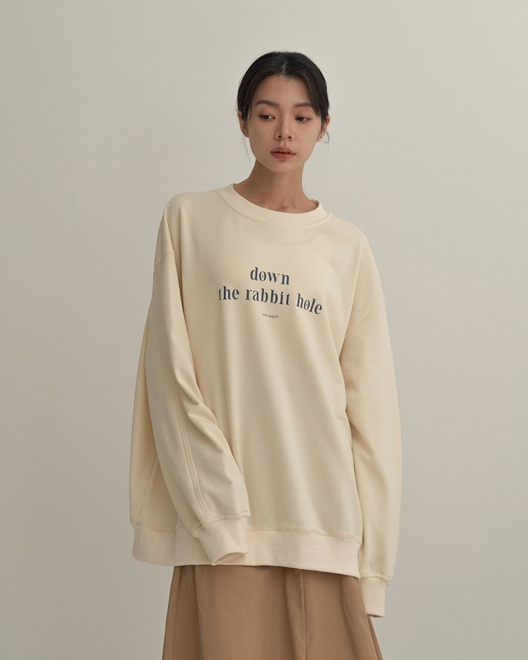 文字印花中長版大學TEE