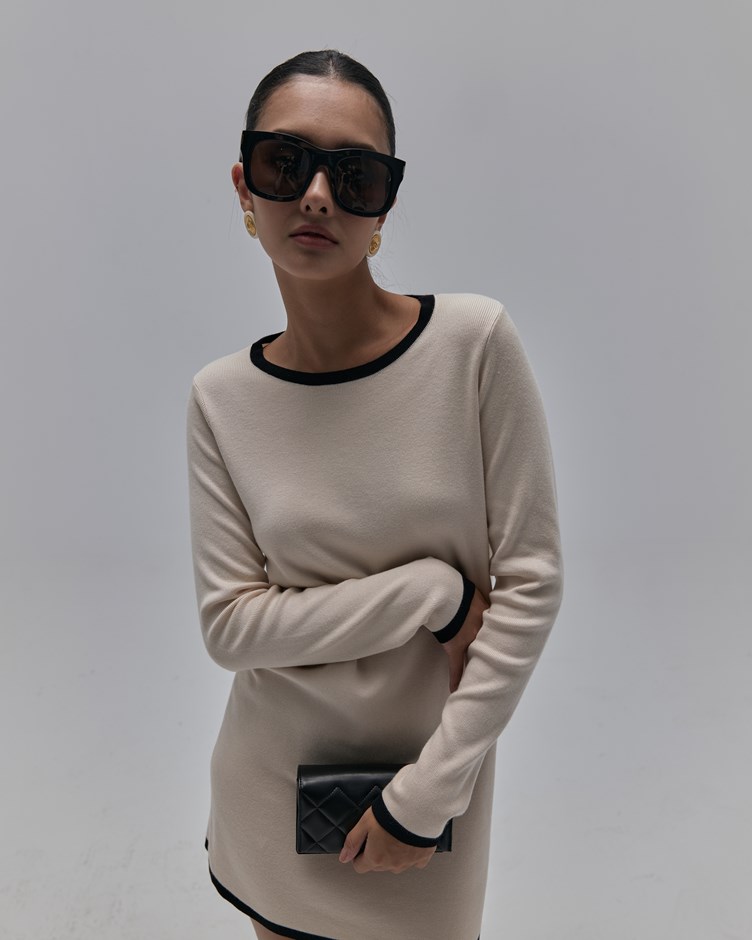 Parisian Long Sleeve Casual Dress
