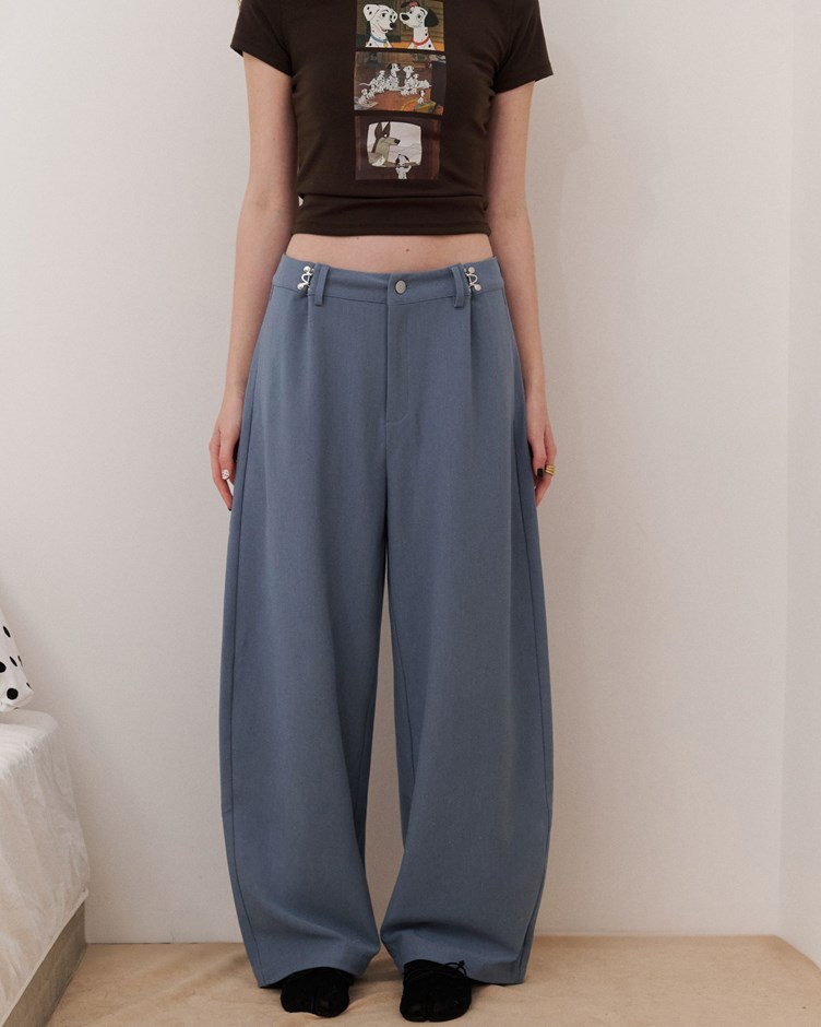 鈎釦收腰抗皺西裝褲