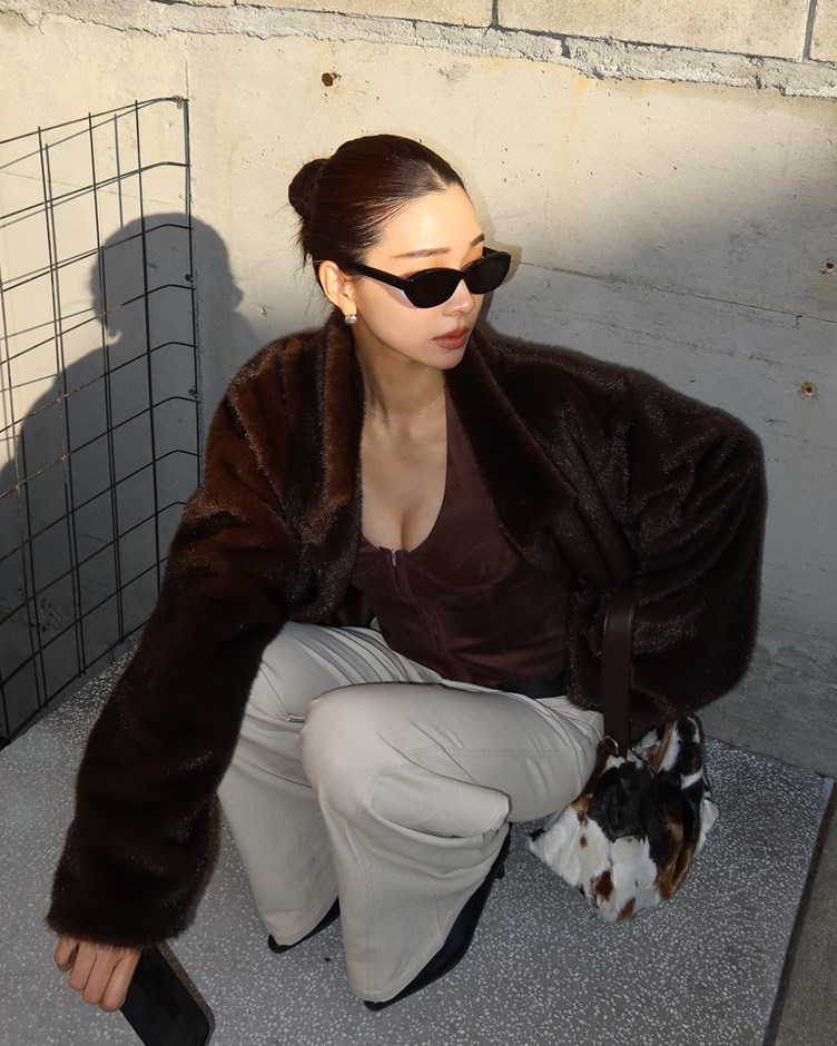 麂皮繞頸馬甲BRA背心