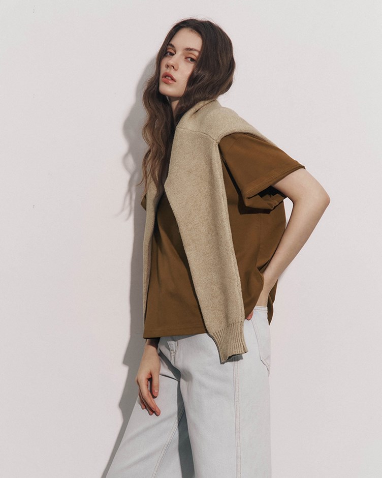 圓領挺版植絨TEE(ME.)