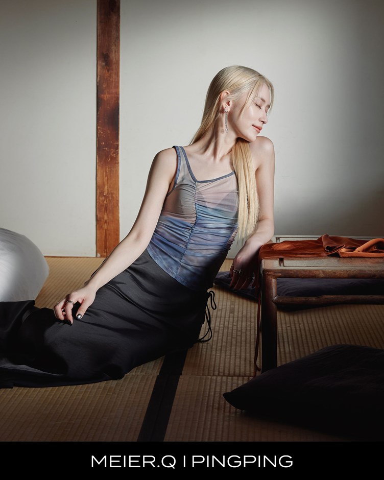 pingping-渲染抽皺造型背心