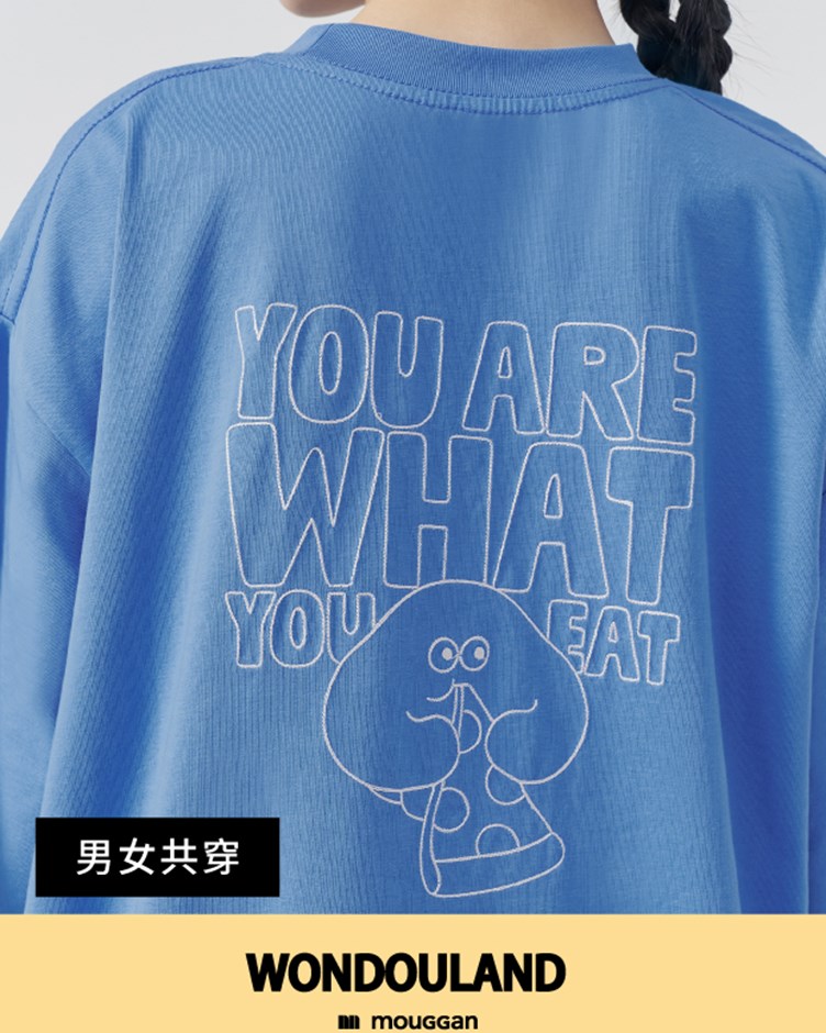 Ohdou吃比薩印花TEE