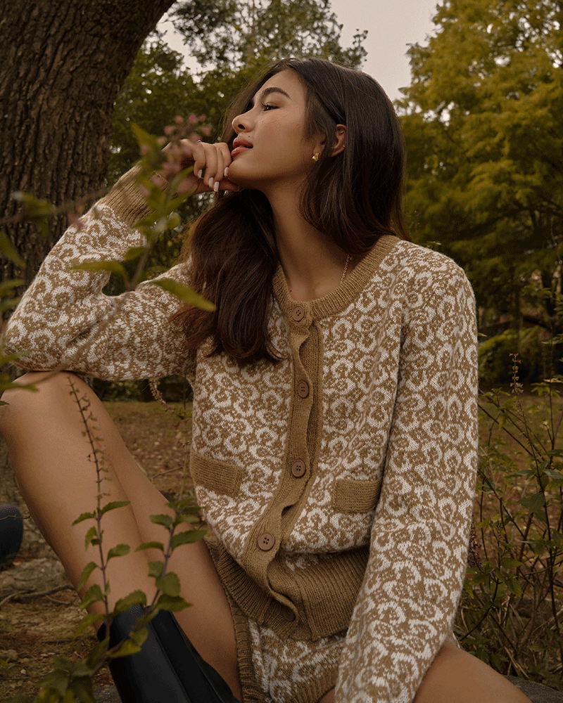 貝殼緹花針織外套套裝(Dance Bohemia)