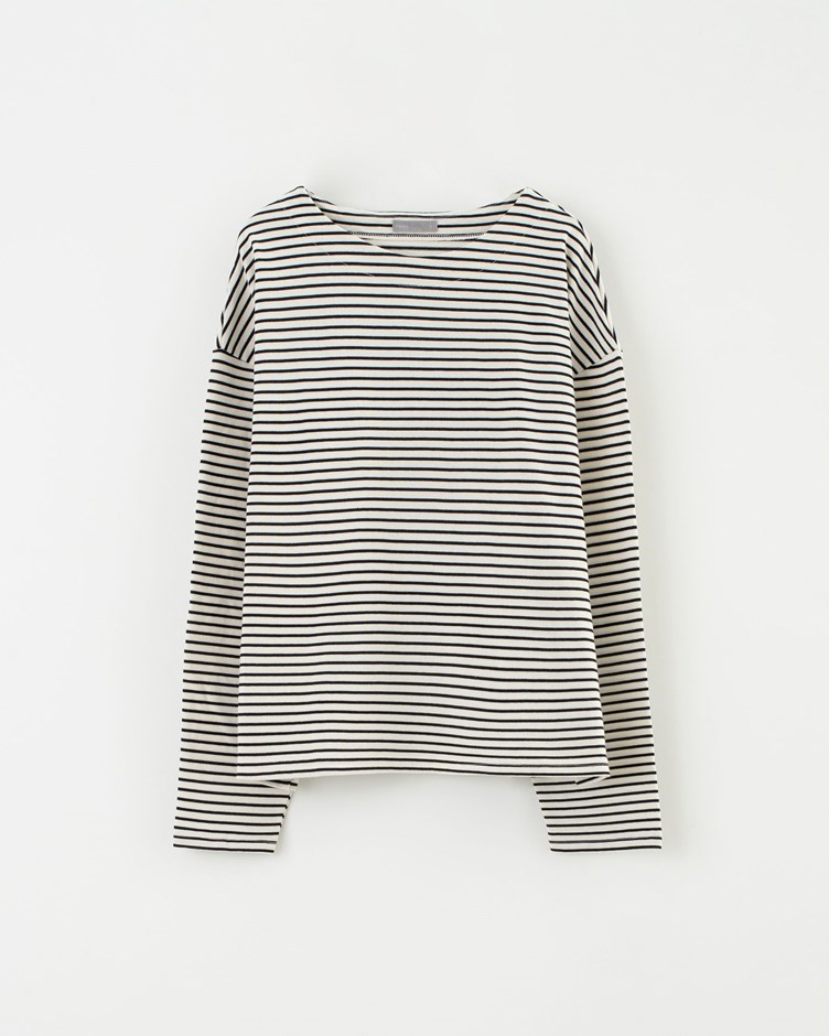慵懶簡約條紋長袖上衣