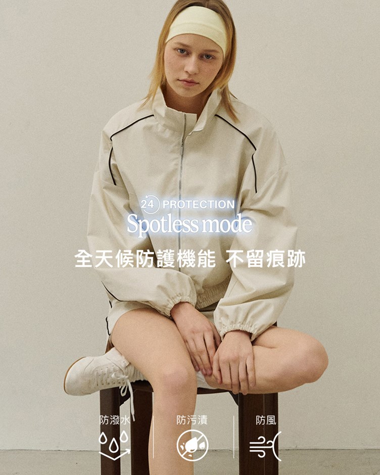 品牌LOGO抗污防潑水翻領防風夾克