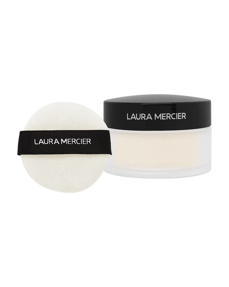 laura mercier 天鵝絨粉撲(中型)+煥顏透明蜜粉 旅行組(9.3g)(專櫃公司貨)