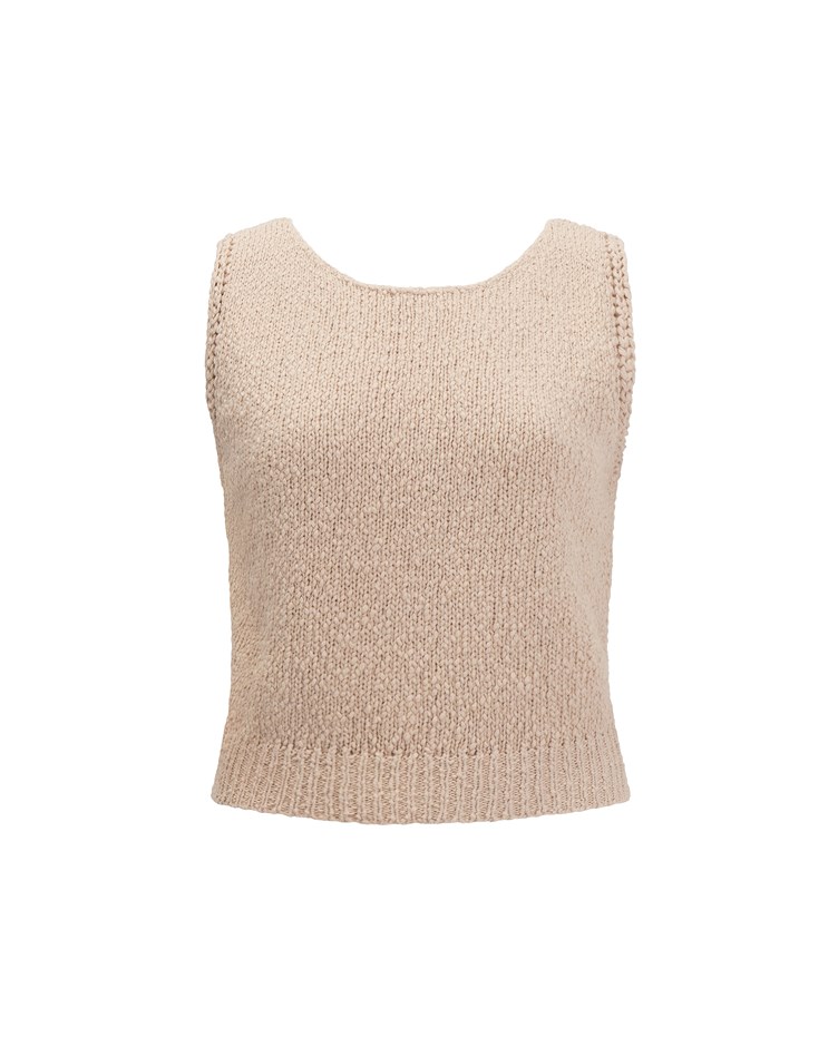 open back knitted vest