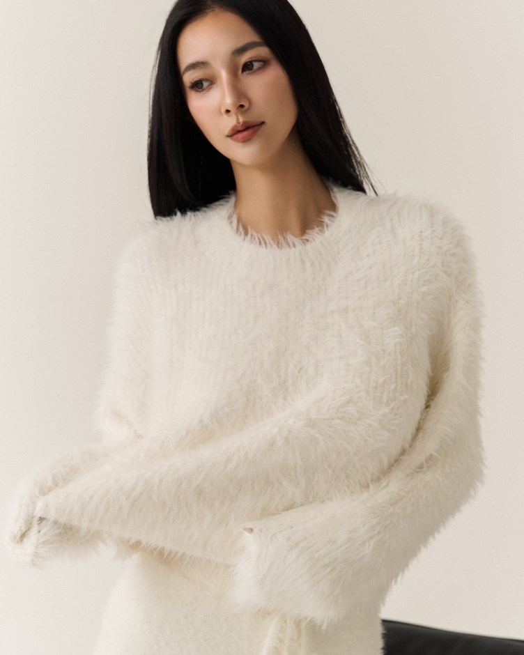 親膚仿貂毛針織上衣