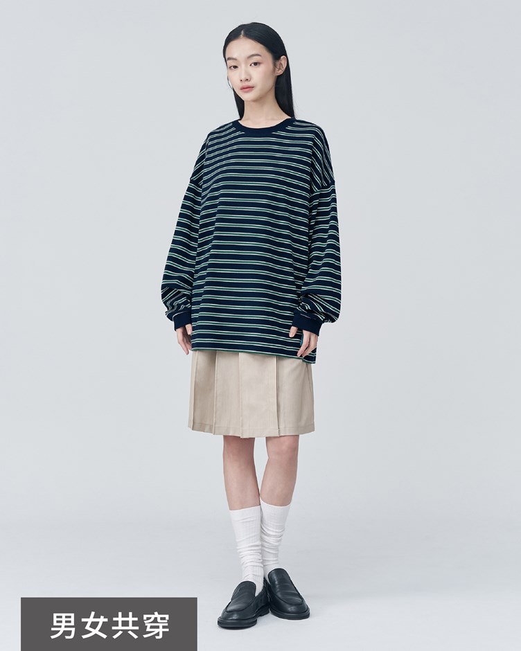 棉質多彩條紋TEE